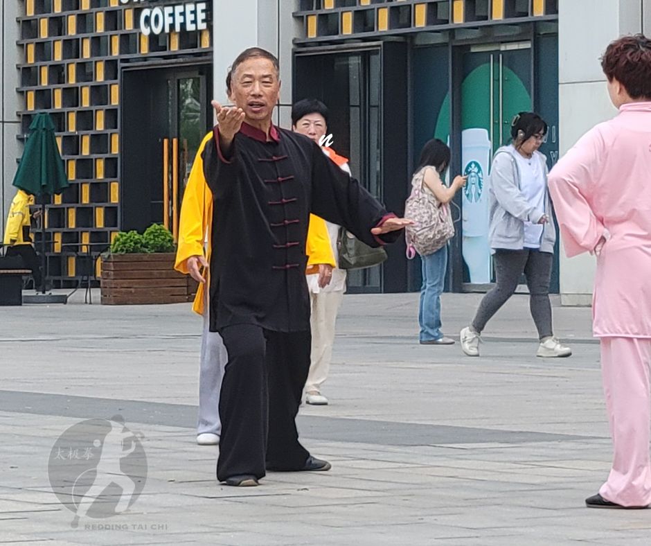 Instructor demonstrating Slanting Flight to his students, Xi'an, China May 2024