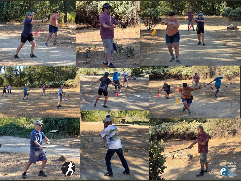 Saturday Tai Chi Sword practice at the future site of the Redding Tai Chi Meditation Garden.
