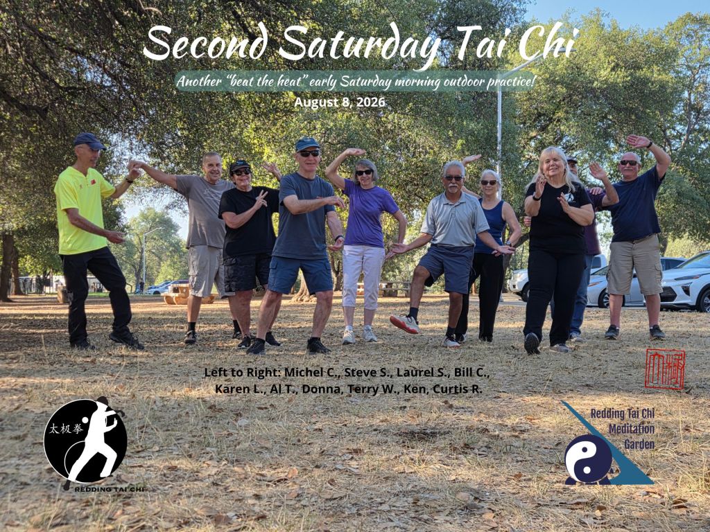 Redding Tai Chi August 2026 Second Saturday Tai Chi practice